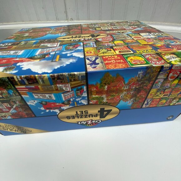 4 Scenic Puzzles Cra z art Autumn, Retro Cans, Route 66, General Store - Picture 5 of 7